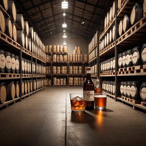 Большой ассортимент спиртных напитков от именитых брендов